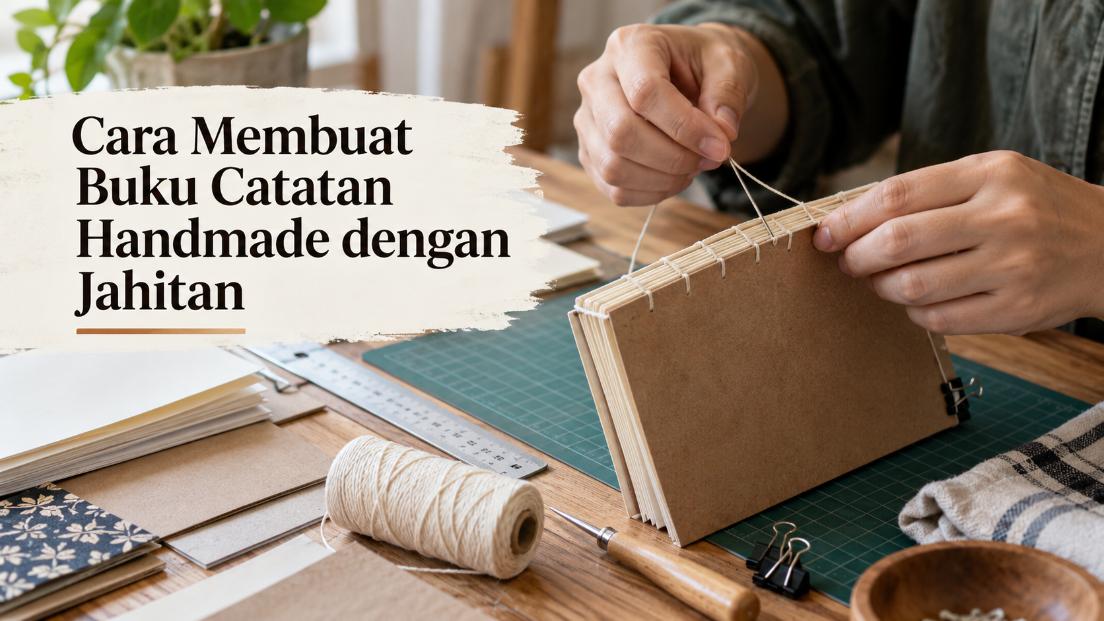 Cara Membuat Buku Catatan Handmade dengan Jahitan